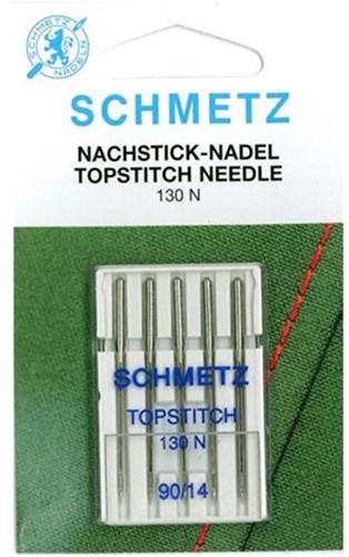 Schmetz Topstitch Needles Size 90 - 1 x 5 needles per card