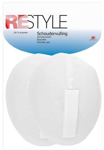 Restyle Shoulder Pads Raglan with Velcro 15 mm Thick 009 White