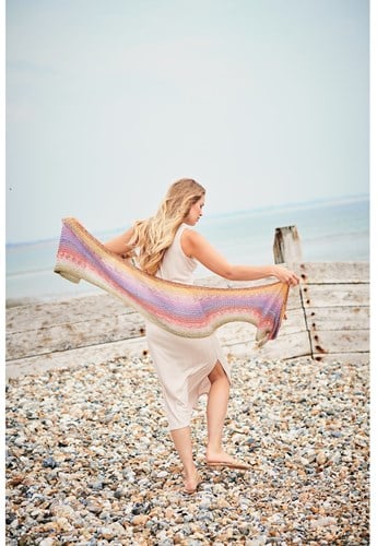 Knitting Pattern Creative Cotton Dégradé Lucky 8 Lace Scarf