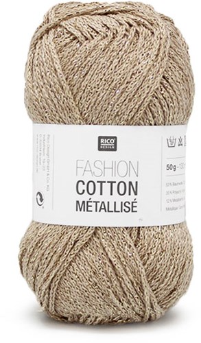 Rico Fashion Cotton Métallisé 2 White Gold