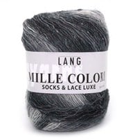 Lang Yarns Mille Colori Socks & Lace Luxe 03 Light Grey/Anthracite/Silver