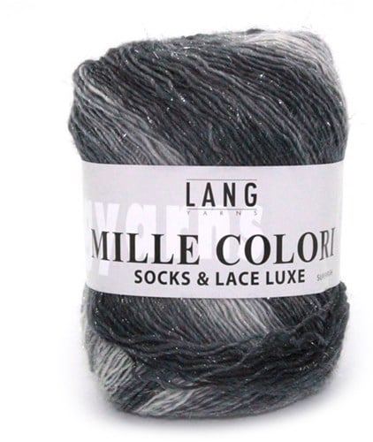 Lang Yarns Mille Colori Socks & Lace Luxe 03 Light Grey/Anthracite/Silver