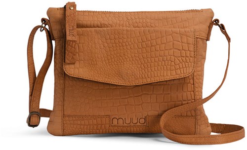 MUUD Vadsø Whiskey - Handmade leather crossover bag 19x23cm