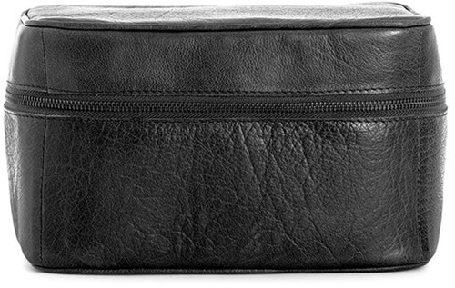 MUUD Shadow Black - Handmade leather storage bag 15x23x16cm