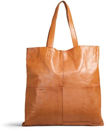 MUUD Show Whiskey - Handmade leather shopper for daily use 39x35cm