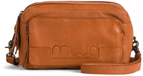 MUUD Stavanger Whiskey - Handmade leather crossbody bag 16x26cm