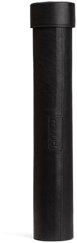 MUUD Upsala XL Black - Handmade leather storage case 40x7.5x6.5 cm