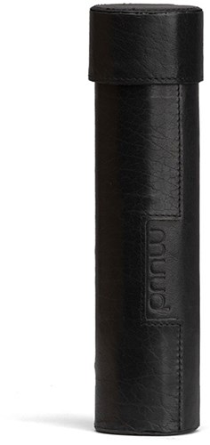 MUUD Upsala Black - Handmade leather storage case 23x6x5.5 cm