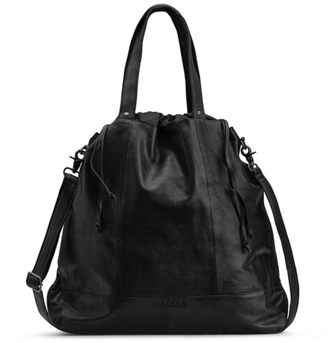 MUUD Lofoten XL Black - Handmade leather bag for various projects 42x52x15cm