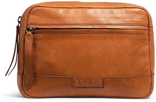 MUUD Sandnes Whiskey - Handmade leather bag for craft items Whiskey - 15x22cm
