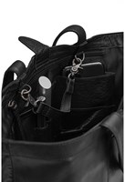 MUUD Hiba Black -  Handgemaakt leren shopper met opbergvakken 27x29cm