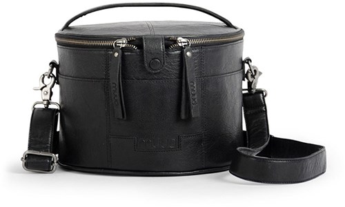 MUUD Enturn Black - Handmade leather craft project bag 15x23cm