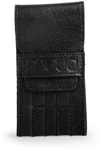 MUUD Eva Black - Handmade leather case for needles 12x6cm