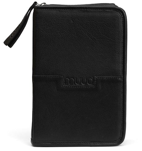 MUUD Effi Black - Handmade leather craft case 22x15x6cm