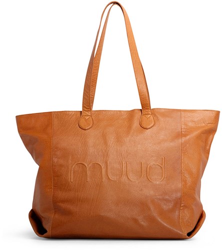 MUUD Laura weekend bag Whiskey - Handmade leather weekend bag 38x57x40x20cm