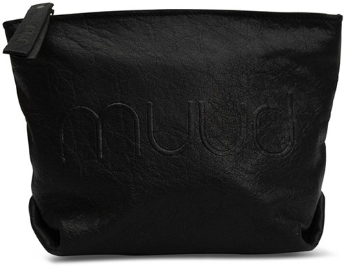 MUUD Laura Black - Handmade leather make-up bag 15x22x 18cm