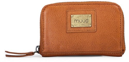MUUD Daisy Whiskey - Handmade leather wallet 8x12.5x2cm