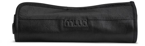 MUUD Bea Black - Handmade leather case for knitting needles O25xO49OxØC10cm