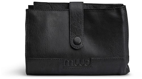 MUUD Billie Etui Black - Handmade leather craft case C19x13cm - O27.5x38cm