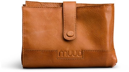MUUD Billie Pouch Whiskey - Handmade leather craft pouch C19x13cm - 27.5x38cm
