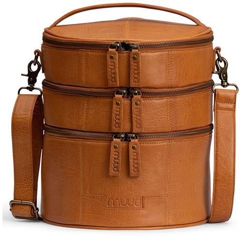 MUUD Bturn Whiskey - Handmade leather bag for various projects 27xØ25cm