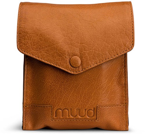 MUUD Betina Whiskey - Handmade leather pouch for interchangeable knitting needles 17x13xO23cm