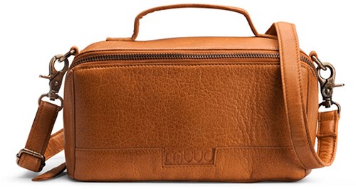 MUUD Cleo Whiskey - Handmade leather shoulder bag 23 x 13 x 11 cm