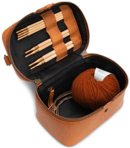 MUUD Lexi Mini Whiskey - Handmade leather mini bag for various projects 18x11x11cm-2