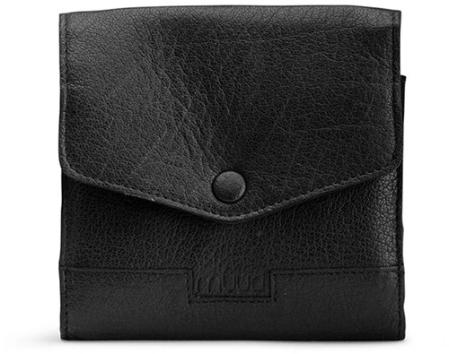 MUUD Civ Black - Handmade leather case 14 x 14 cm