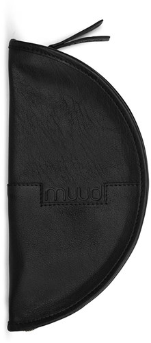 MUUD Dian - Black Handmade leather wallet case 24 x 12 cm