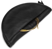 MUUD Dian - Black Handmade leather wallet case 24 x 12 cm-3