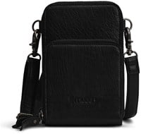 MUUD Dafne - Black Handmade leather shoulder bag 19 x 12 cm