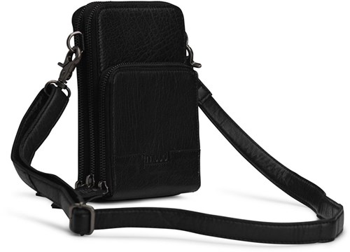 MUUD Dafne - Black Handmade leather shoulder bag 19 x 12 cm-2