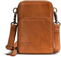 MUUD Dafne - Whiskey Handmade leather shoulder bag 19 x 12 cm