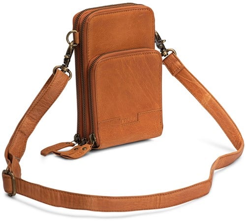 MUUD Dafne - Whiskey Handmade leather shoulder bag 19 x 12 cm-2