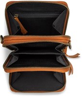MUUD Dafne - Black Handgemaakt leren schoudertas 19 x 12 cm