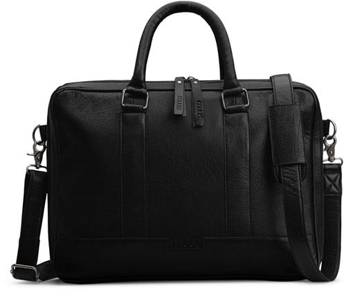MUUD Drea - Black Handmade leather laptop bag