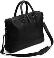 MUUD Drea - Black Handmade leather laptop bag-2