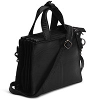MUUD Dac - Black Handmade leather shoulder bag 20 x 14.5 cm-3