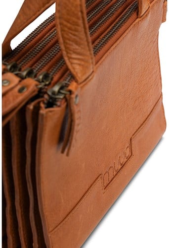 MUUD Dac - Whiskey Handgemaakt leren schoudertas 20 x 14,5 cm