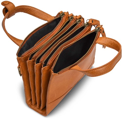 MUUD Dac - Whiskey Handgemaakt leren schoudertas 20 x 14,5 cm
