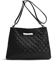 MUUD Darcia - Black Handmade leather shopping bag 44 x 36 cm