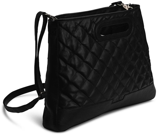 MUUD Darcia - Black Handmade leather shopping bag 44 x 36 cm-2