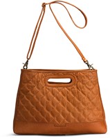 MUUD Darcia - Whiskey Handmade leather shopping bag 44 x 36 cm