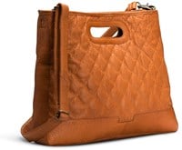 MUUD Darcia - Whiskey Handmade leather shopping bag 44 x 36 cm-2