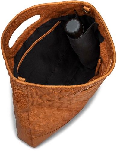 MUUD Darcia - Whiskey Handmade leather shopping bag 44 x 36 cm-3