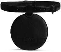 MUUD Demi - Black Handmade leather fanny pack 20cm-2