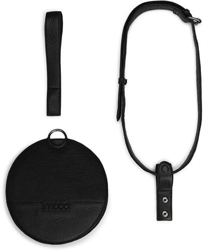 MUUD Demi - Black Handmade leather fanny pack 20cm-3