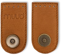 MUUD Dede - Whiskey Handmade leather snap closure 7.5 x 4 cm-2