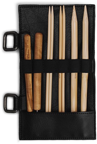 MUUD Carita E - Black Handmade leather case small 21 x 12 cm-3